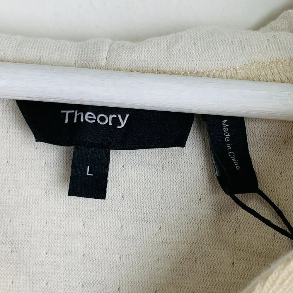 NWT Theory Drawstring Hooded Sweatshirt Size L - Picture 11 of 13